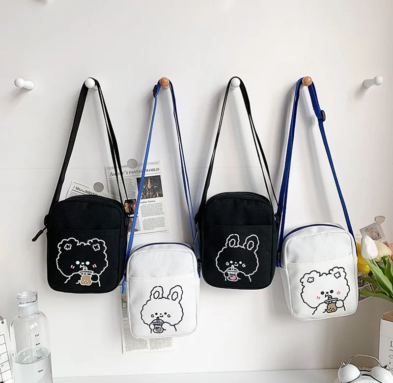 Plátěná crossbody taška pro ženy | dámská taška, cestovní kabelka