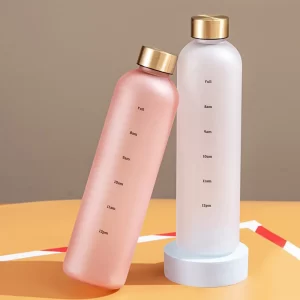 Sportovní plastová láhev 1l s časovačem | láhev na vodu, fitness láhev