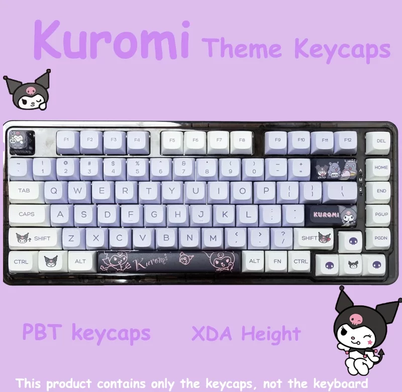 Roztomilé kuromi klávesové krytky | mechanické klávesy, klávesové krytky, kryt pc klávesnice