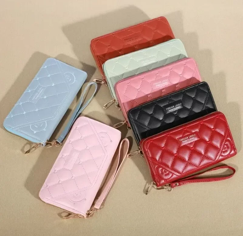 Elegantní dámská vyšívaná peněženka na zip | peněženka, kabelka