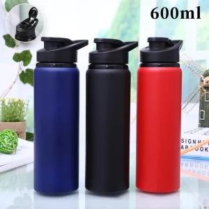 Nerezová sportovní láhev 600 ml na kolo | láhev na vodu, cestovní láhev