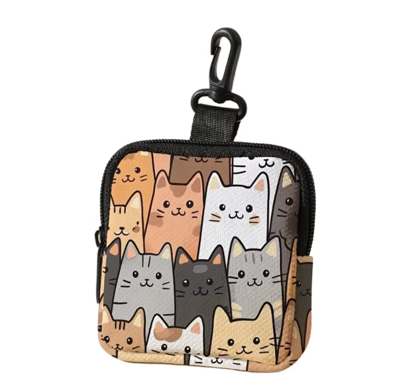 Stylová mini peněženka s kočičím a psím motivem | mini peněženka, dámská peněženka