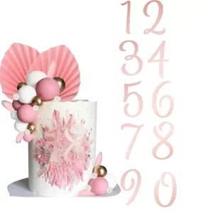 Narozeninová čísla na dort- celá sada | dortová dekorace, narozeninová dekorace