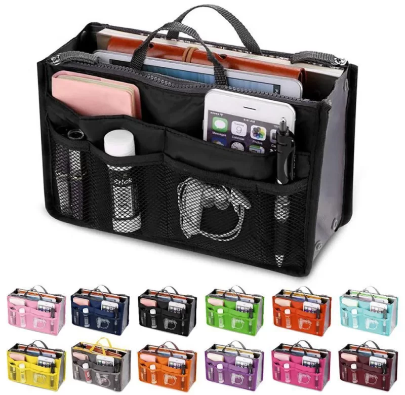 Praktický nylonový organizér do kabelky | cestovní organizér, kosmetická taška