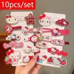 10 ks sponky hello kitty do vlasů | dětské sponky doplňky