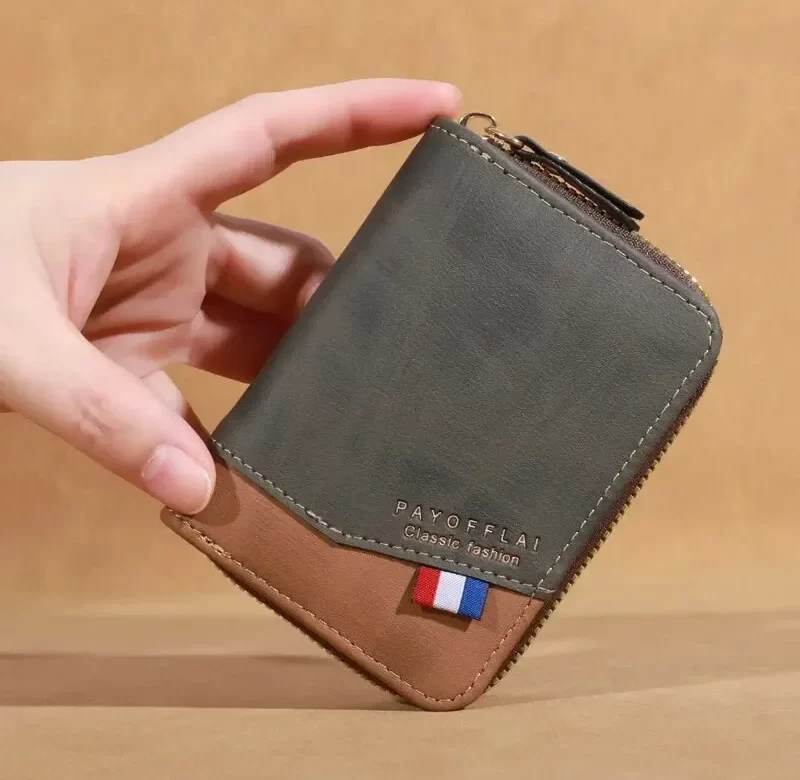 Koženková taška na karty se zipem | pánská peněženka, dámská peněženka