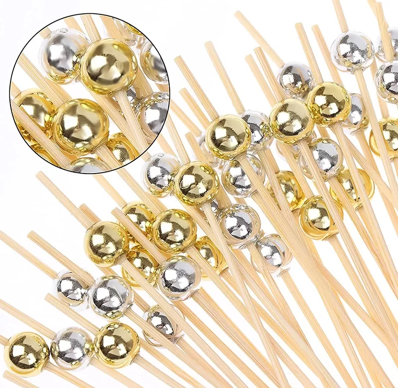 100 ks Jednorázové bambusové vidličky na dezerty | párty dekorace, dezertní vidličky