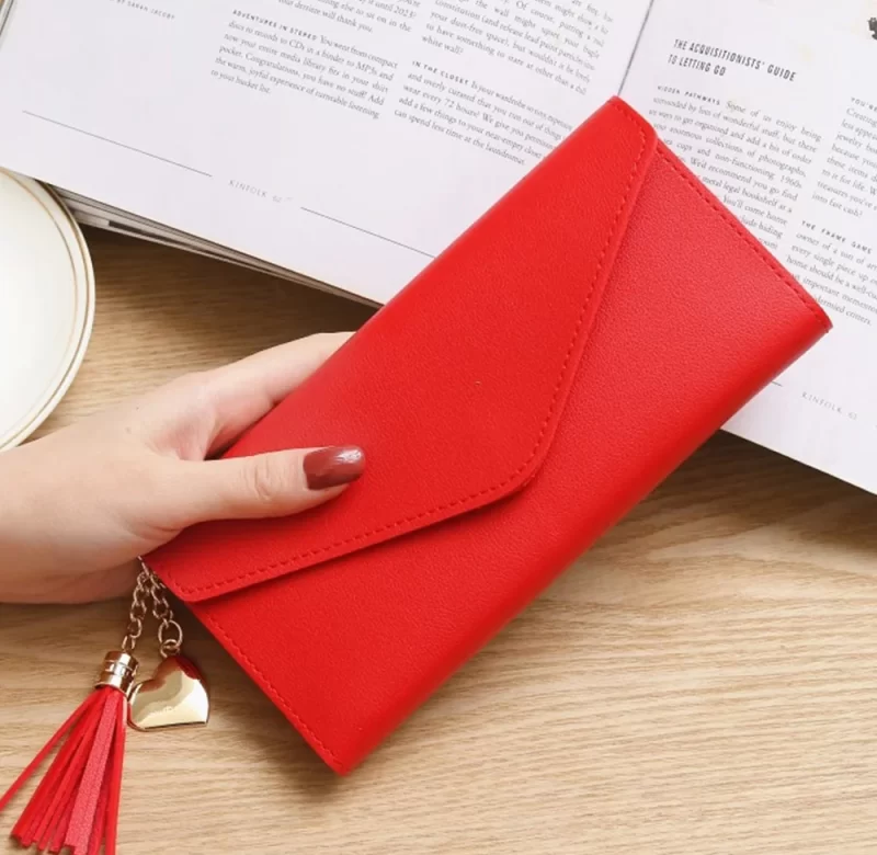 Elegantní dlouhá peněženka se srdcem | dámská peněženka, dlouhá peněženka