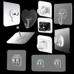 Samolepicí oboustranné háčky na zeď | nástěnné háčky, háčky bez vrtání