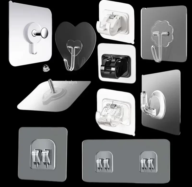 Samolepicí oboustranné háčky na zeď | nástěnné háčky, háčky bez vrtání