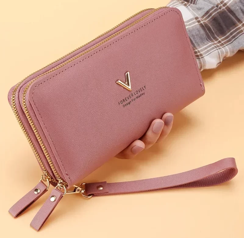 Elegantní velká peněženka na zip | dámská peněženka, držák karet