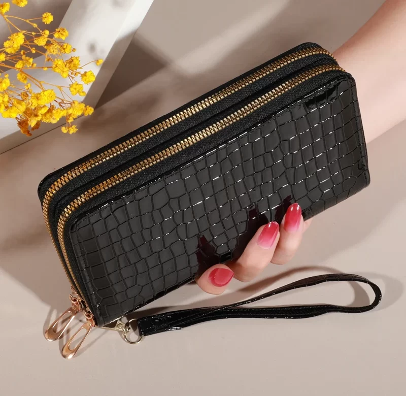 Elegantní vintage dámská peněženka na zip | peněženka dámská, retro peněženka