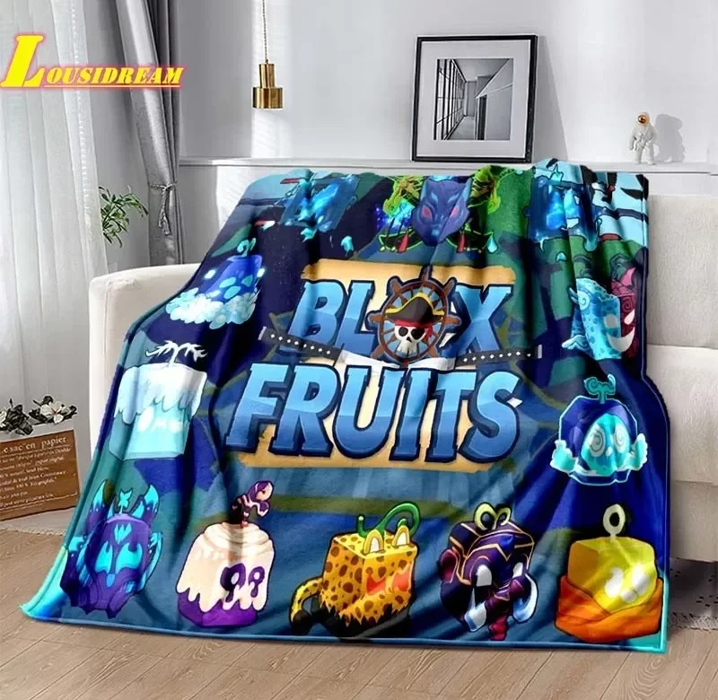 Deka s motivem blox fruits | dětská deka, cestovní přikrývka