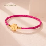 Náramek čtyřlístek z oceli Moonlight | dámský náramek, náramek štěstí