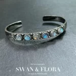 Měsíční kámen náramek pro pár | náramek, šperk