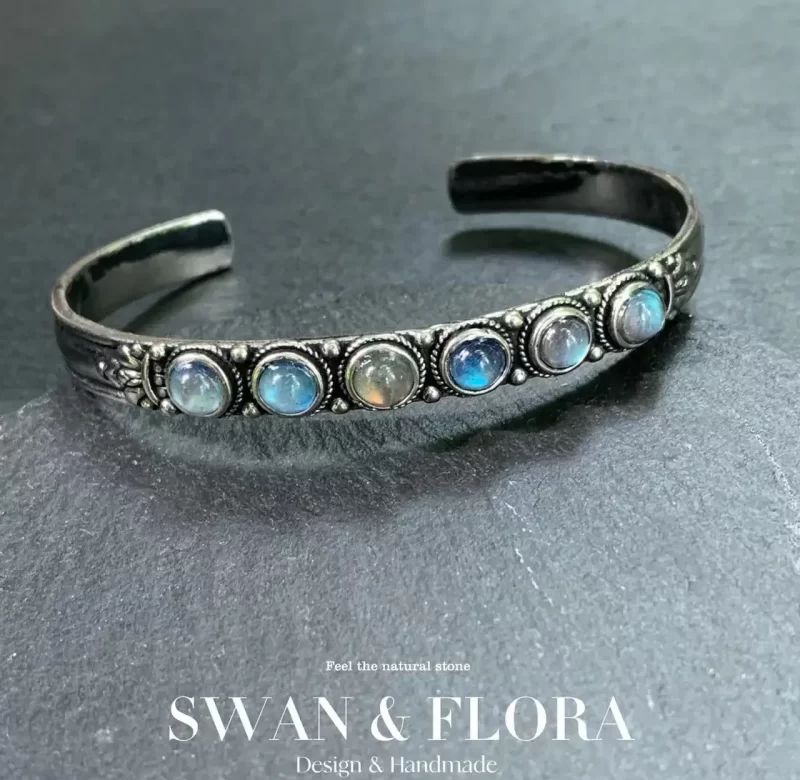 Měsíční kámen náramek pro pár | náramek, šperk