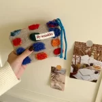 Barevný plyšový váček na pouto