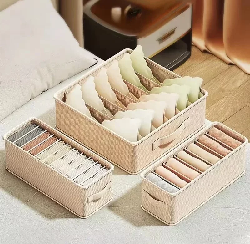 Textilní skládací box na prádlo do skříně | organizér, úložný box