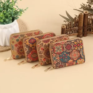 Stylová korková peněženka s velkou kapacitou | peněženka, cestovní doplněk