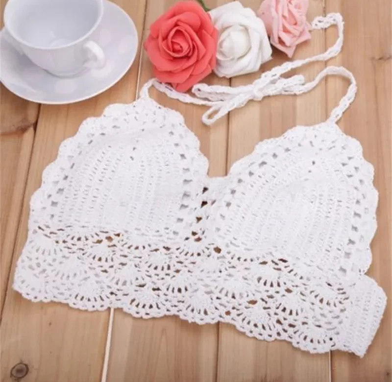 Letní háčkovaný crop top | letní top, dámské tílko