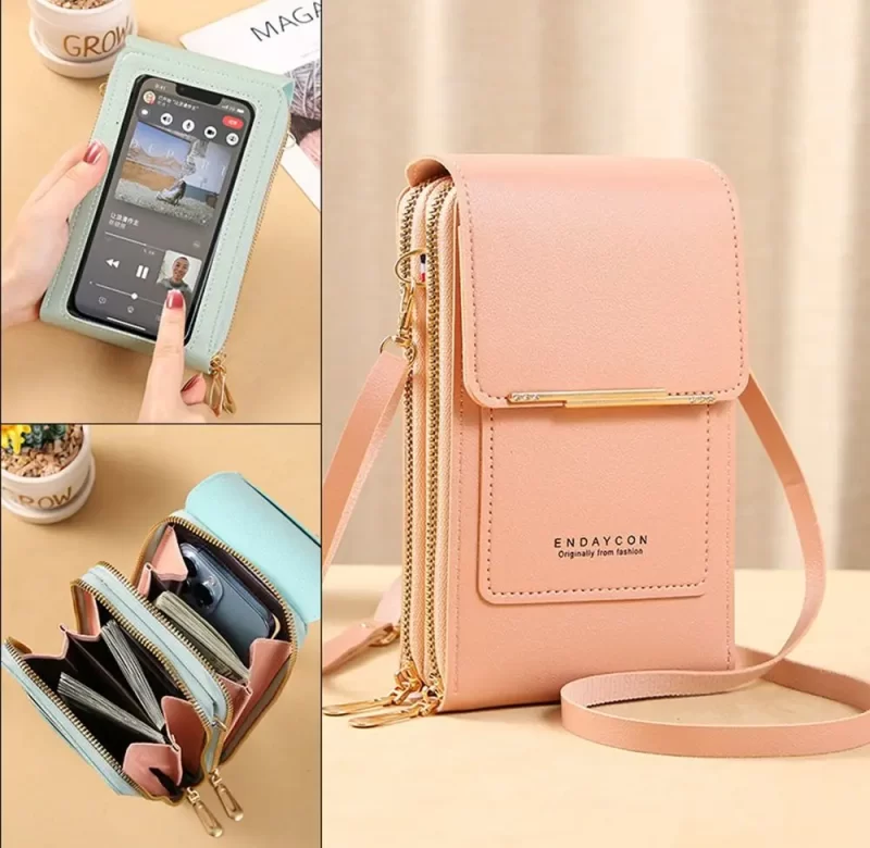 Dotyková rfid cestovní crossbody taška | cestovní kabelka, dámská taška