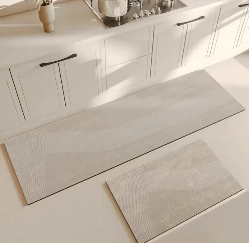 Moderní protiskluzová absorpční podložka s geometrickým vzorem | kuchyňská podložka, koupelnová rohožka
