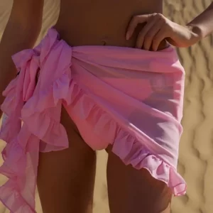 Letní krajková plážová sukně s vázáním | plážová sukně, plážový přehoz