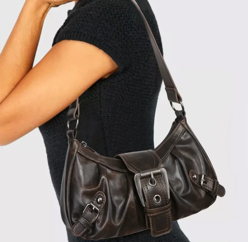 Retro maillard malá kabelka y2k styl | kabelka, taška přes rameno