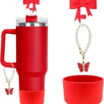 Červená mašle - 3 ks