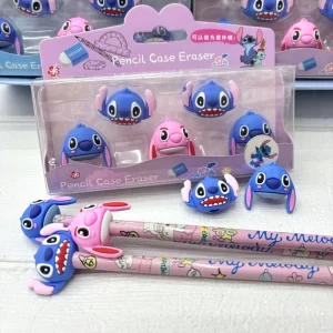 5 ks Roztomilé gumy stitch do školy | školní pomůcka, kreslicí potřeba