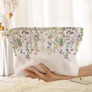 Kosmetická taštička s květinovým vzorem | kosmetická taštička, organizér kosmetiky