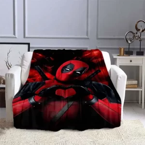 Deka s motivem Deadpool, flísová teplá přikrývka | dětská deka, cestovní deka