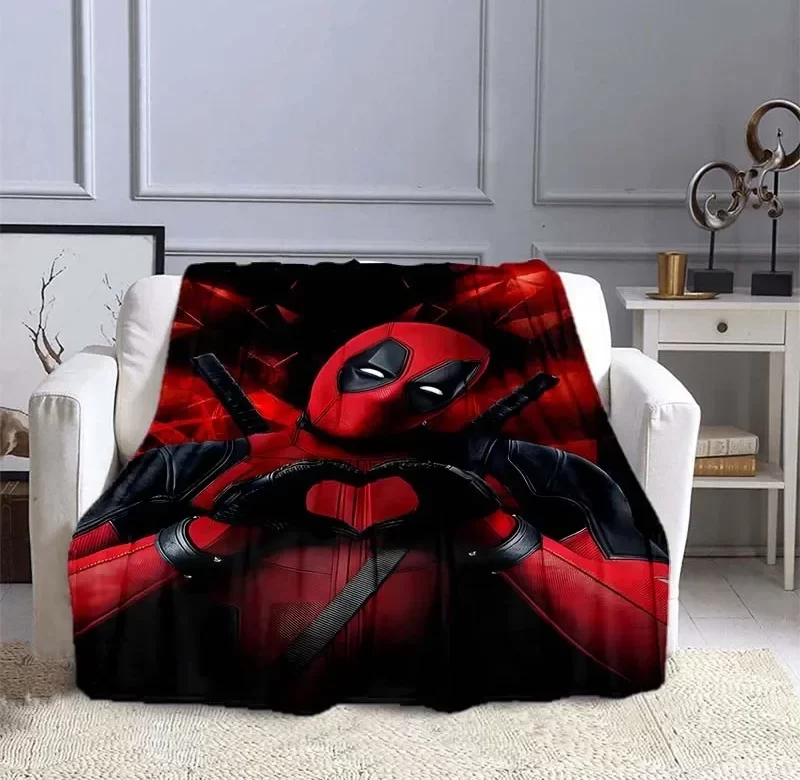Deka s motivem Deadpool, flísová teplá přikrývka | dětská deka, cestovní deka