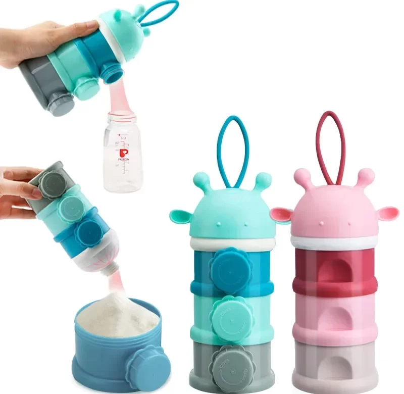 Praktický box na dětskou výživu ve 3 vrstvách | svačinový box, dětský kontejner