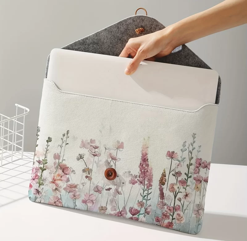 Stylová taška s květinovým vzorem na notebook | taška na notebook, obal na tablet