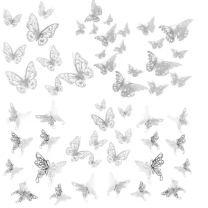 48 ks 3D motýli různé barvy na stěnu | dekorace na zeď, samolepky