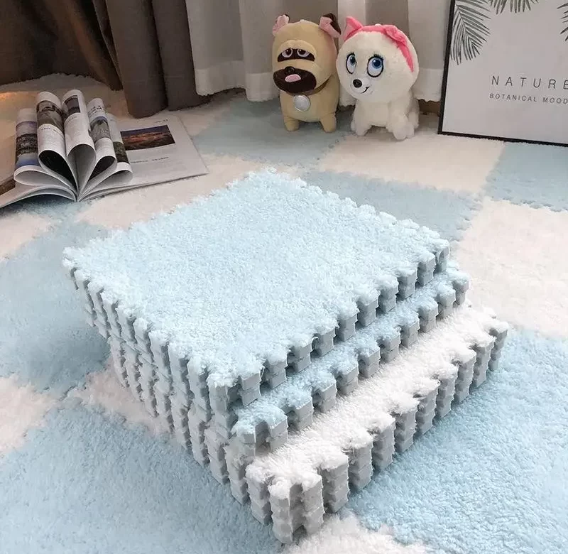 Puzzle pěnový koberec 30×30 semišový | dětská podložka, puzzle koberec