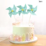 modrý větrný mlýn - 3 ks