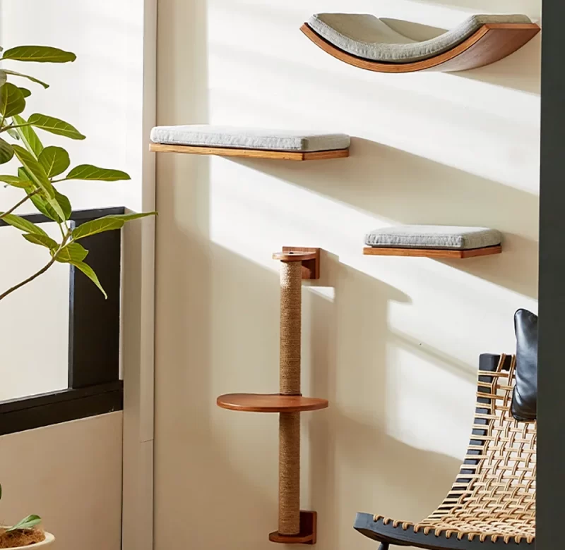 Kočičí plošina na stěnu měkká | kočičí nábytek