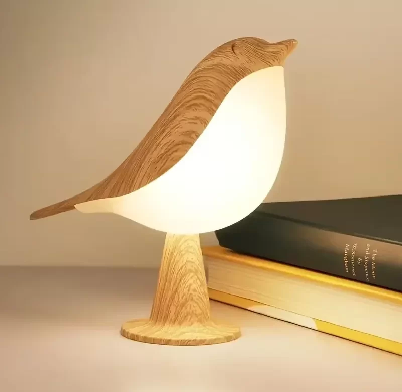 Noční LED lampička ptáček s dotykovým spínačem | noční lampička, stolní lampička