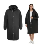 Černá lehká pláštěnka pončo s kapucí | oblečení 1ks