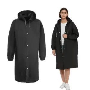 Černá lehká pláštěnka pončo s kapucí | oblečení 1ks