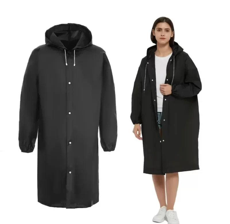 Černá lehká pláštěnka pončo s kapucí | oblečení 1ks