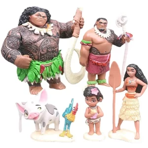 Moana, maui, chief tui figurky | hračky 6 ks