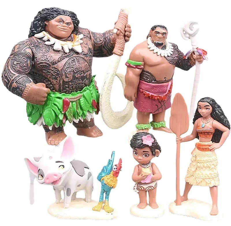 Moana, maui, chief tui figurky | hračky 6 ks