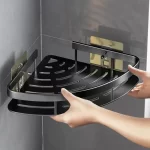 Koupelnová polička bez vrtání hliníková | organizér