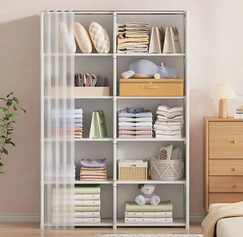 Šatní skříň s policemi 6/5 vrstev | nábytek