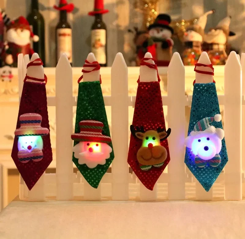 Vánoční veselá svítící kravata | kravata doplněk