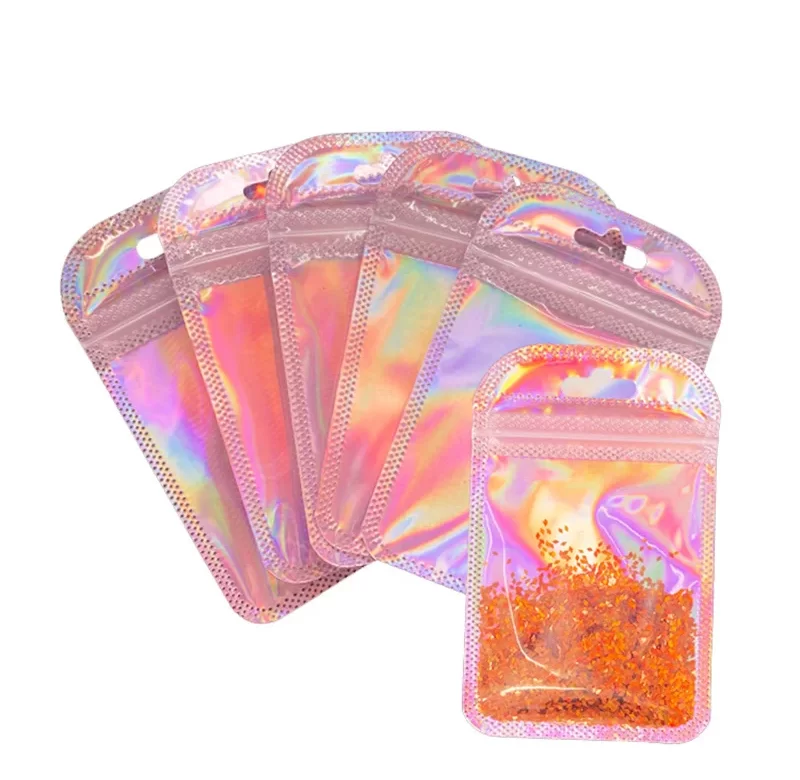 Holografické uzavíratelné zip sáčky 50ks | plastové pytlíky