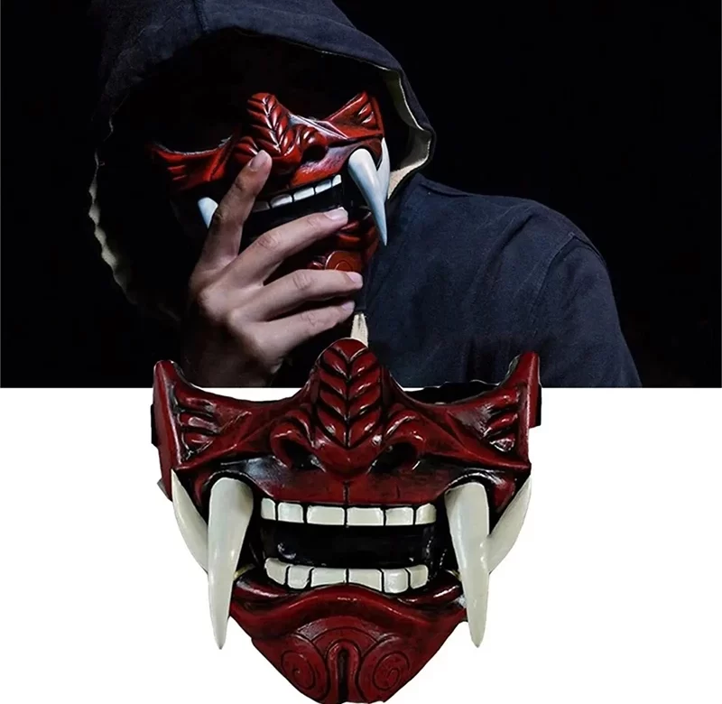 Samurajská hororová maska na halloween | maska, kostým